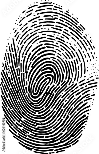 Real Fingerprint Super Macro stock photo