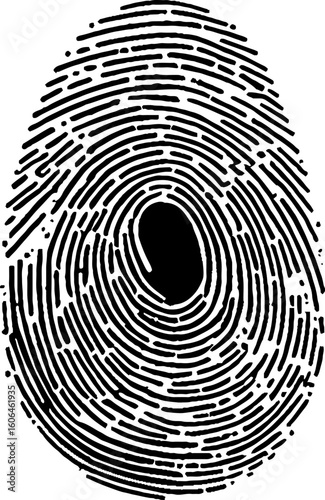 Fingerprint icon. Authorization. Concept of cyber security stock illustration