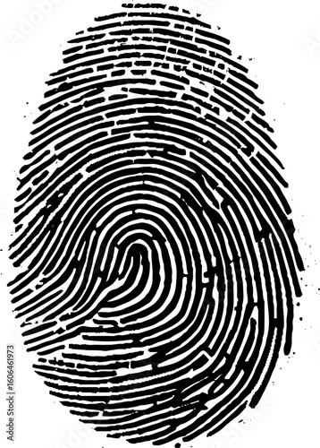 eps 10 black finger print icon