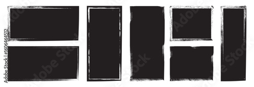 Grunge backgrounds. Set of strokes. Backgrounds and brush strokes. Grunge design elements. 