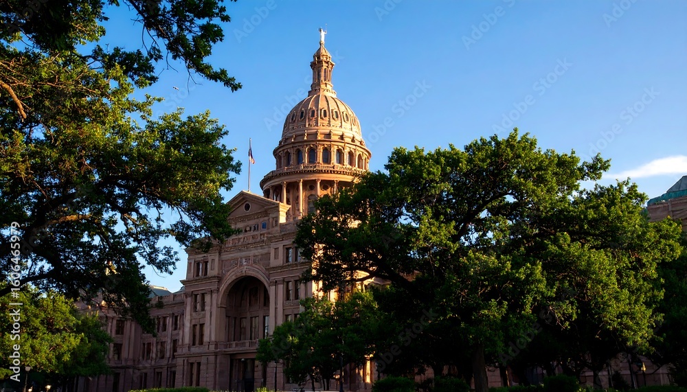 Fototapeta premium State capitol building with trees