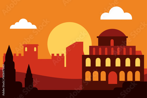 taj mahal vector illustration