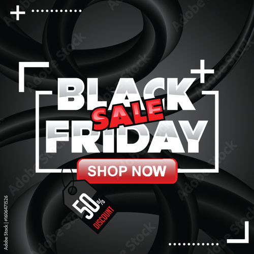black Friday special sale poster vector template