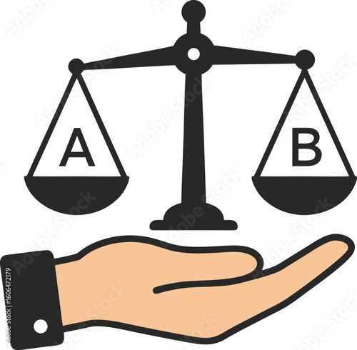 A metaphor for the inability to make decisions. There are two options on the scale, but the person is unable to choose, demonstrating confusion, doubt, and difficulty in selecting a path.