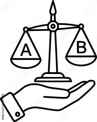 A metaphor for the inability to make decisions. There are two options on the scale, but the person is unable to choose, demonstrating confusion, doubt, and difficulty in selecting a path.