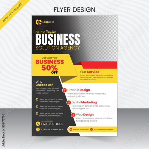 Professional corporate business flyer design template | Premium