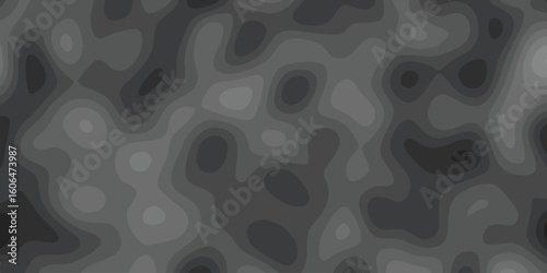 Abstract topographic map background with overlapping contour lines gradient in shades of gray for modern design projects and presentation templates