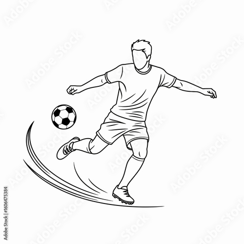 soccer player with ball