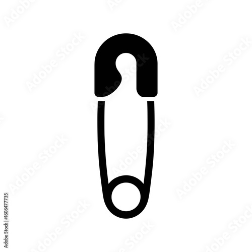 safety pin isolated on white