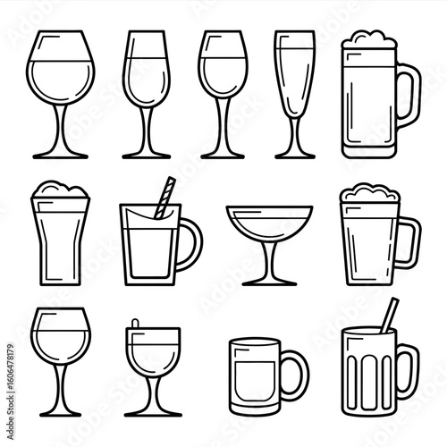 set of drinks