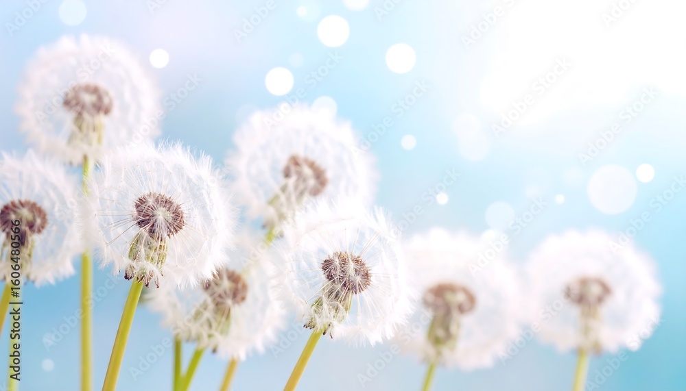 Obraz premium Delicate dandelions in soft light