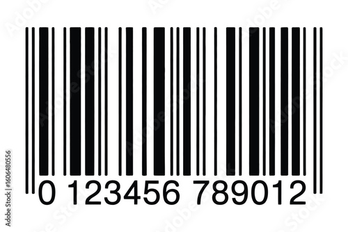 EAN-13 barcode vector isolated on clean white background

