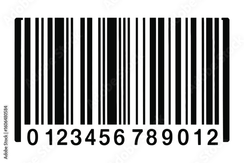 EAN-13 barcode vector isolated on clean white background


