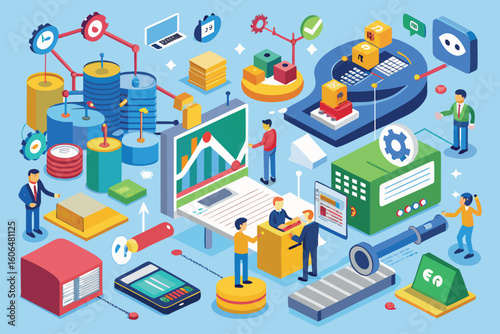 Understanding the mass media production process and business management through visual representation of key elements and activities involved