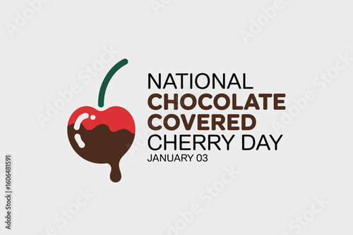 Chocolate cherry celebration graphic dipping dripping