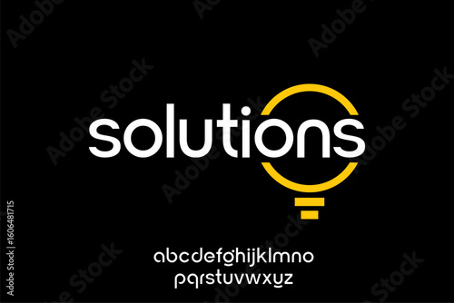 Solutions Lightbulb Idea Business Logo Concept
