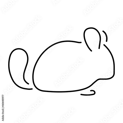chinchila icon isolated on white background, vector illustration.