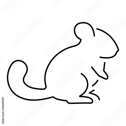 chinchila icon isolated on white background, vector illustration.