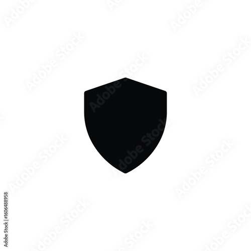 black Protection solid icon vector illustration isolated on white background