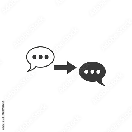 Communication flow: message transmission from sender to receiver.