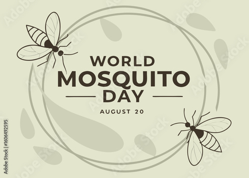 abstract mosquito wing mandala vector with soft tones, perfect for promoting awareness on world mosquito day, august 20. modern and elegant design.