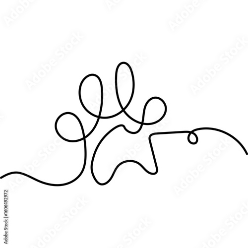 Monoline Cat Paw