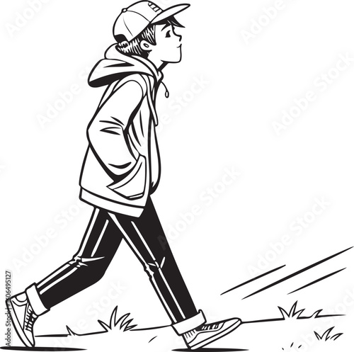Young man shouting with speech bubble in comic style illustration – expressive talking or yelling cartoon concept