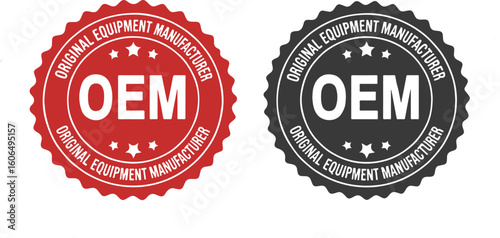 OEM "Original Equipment Manufacturer" stamp vector on white background