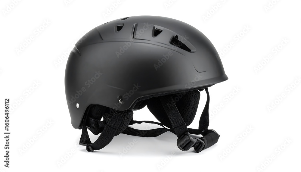 Naklejka premium Black helmet on white background