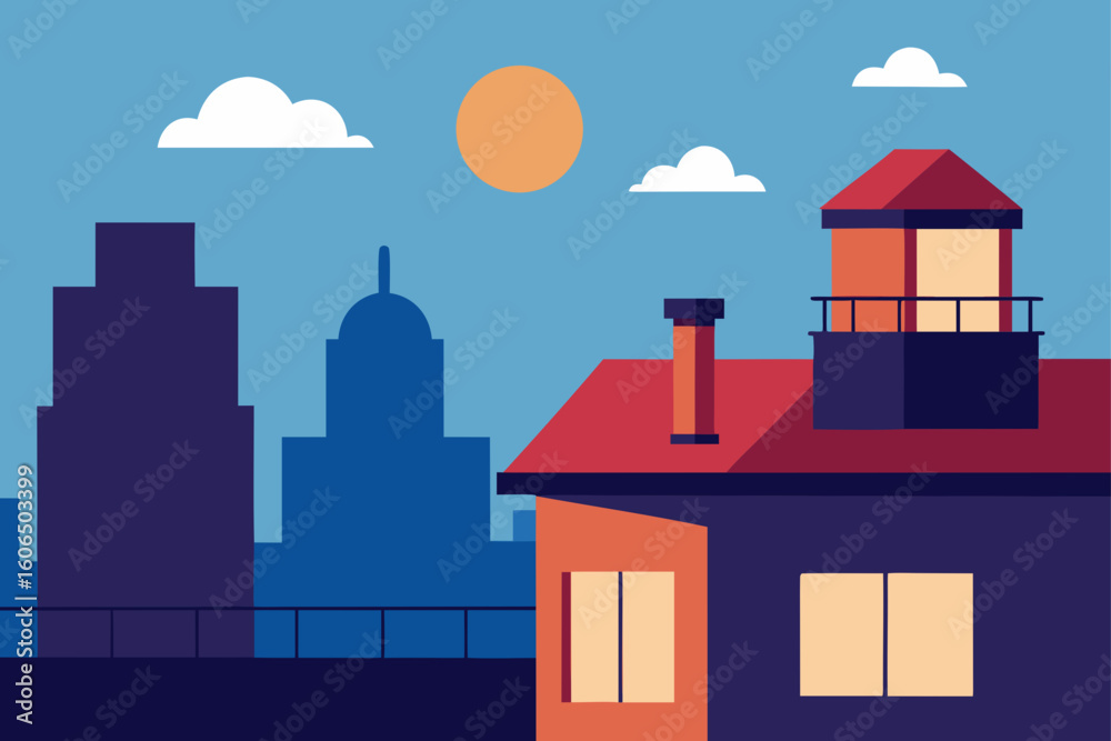 Fototapeta premium vector illustration of a house