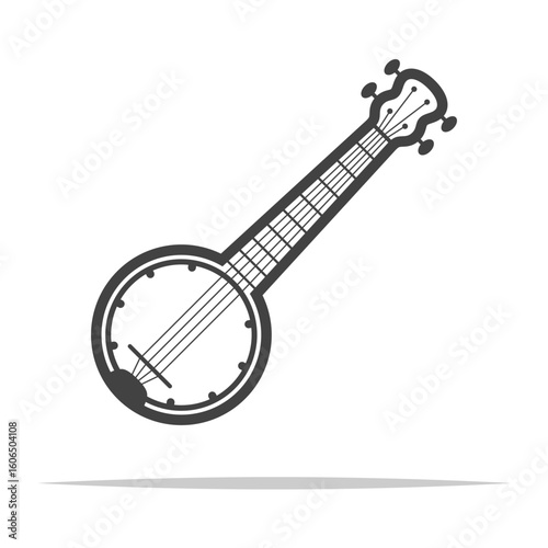 Banjo instrument outline icon transparent vector isolated