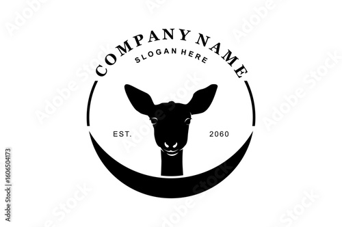 Deer animal hunt logo national park design husbandry illustration