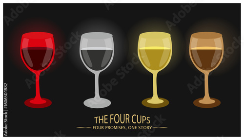 Four Cups Illustration