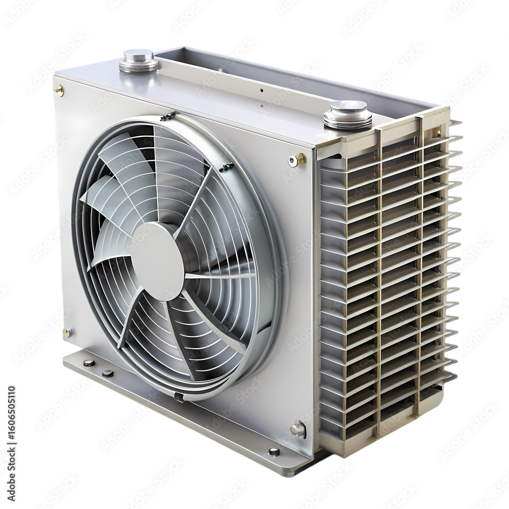 Fototapeta premium Industrial Cooling Unit PrecisionEngineered Heat Dissipation System for Optimal Performance