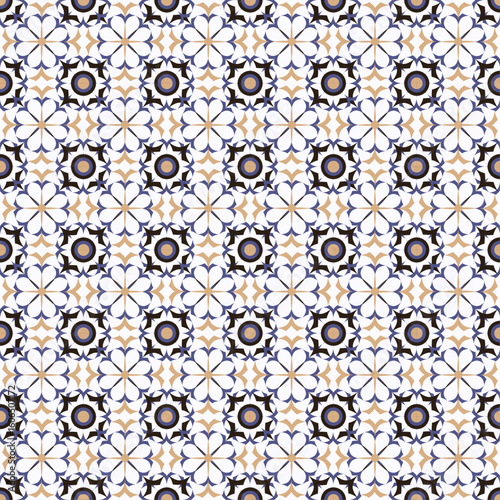 seamless pattern with geometric flowers abstract background graphic design print for fabric home wear surface design packaging vector illustration
