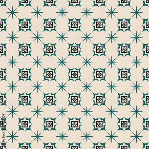 seamless pattern with geometric flowers abstract background graphic design print for fabric home wear surface design packaging vector illustration