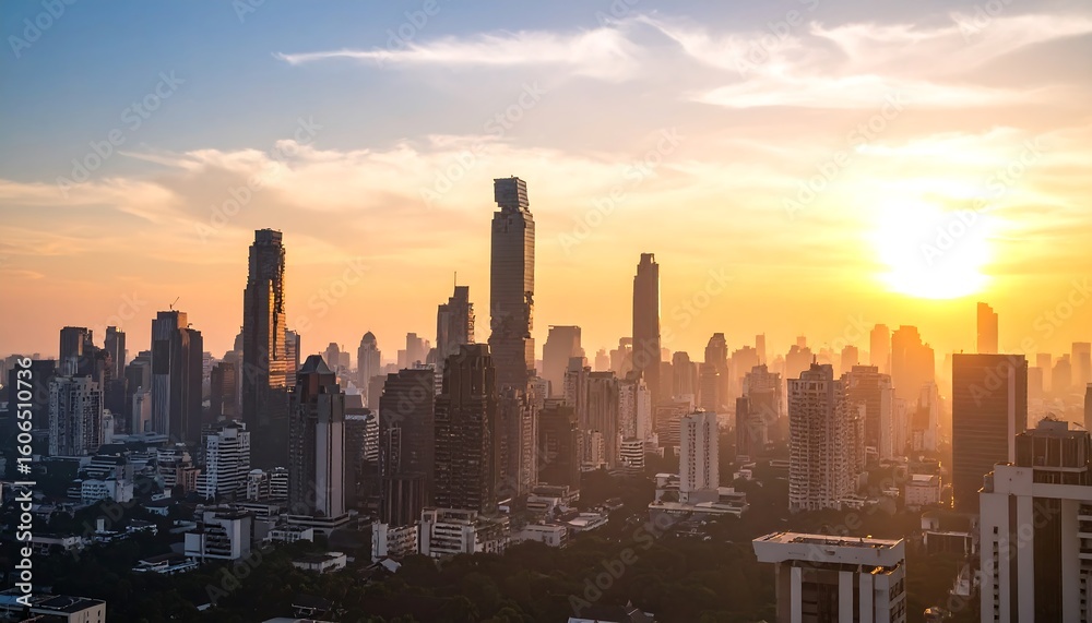 Fototapeta premium City skyline at sunset (4)