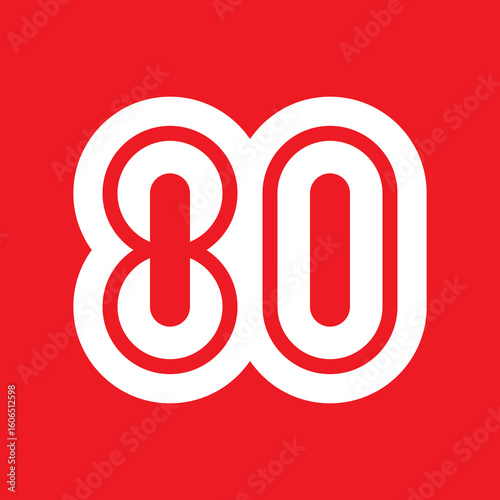 logo for the 80th anniversary of the Republic of Indonesia. logo for the Indonesian national anniversary
