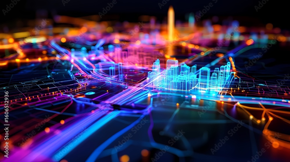Fototapeta premium Traffic Management AI System
