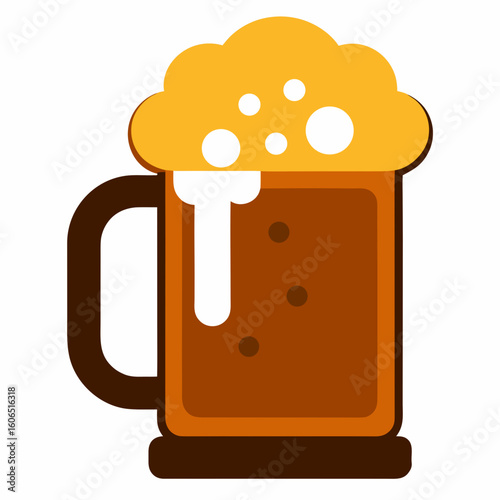 Beer Stein  
icon featuring beer, pretzels, and Bavarian elements. Perfect for party themes and German festival designs.