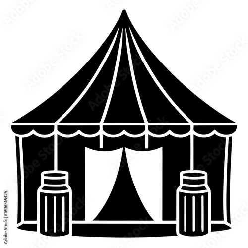 Beer Tent  
icon featuring beer, pretzels, and Bavarian elements. Perfect for party themes and German festival designs.