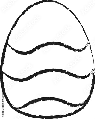 vector illustration of handdrawn easter egg line art