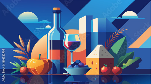 still life with candles and glass