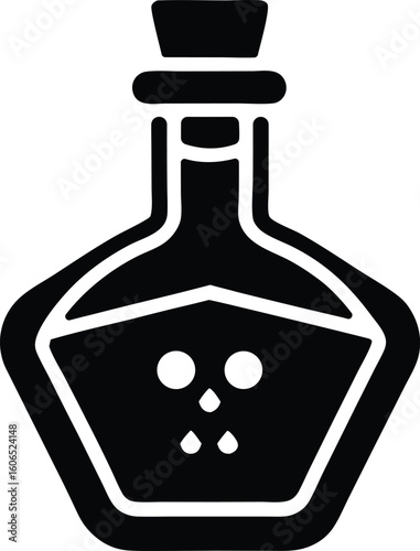 poison bottle vector icon.