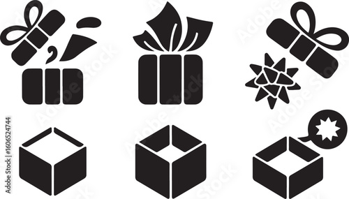  Gift Box Opening and Decorative Icons
