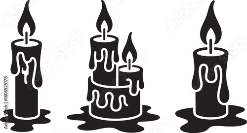 Dripping Candle Icons for Cozy Winter Atmosphere