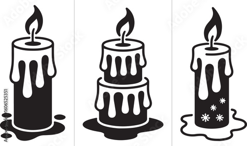  Dripping Candle Icons for Cozy Winter Atmosphere