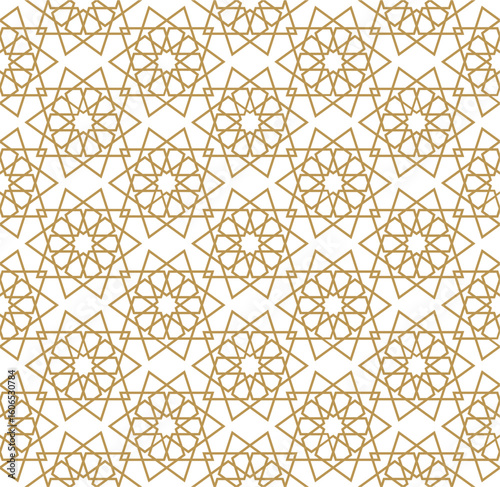 Seamless abstract geometric pattern in Islamic style