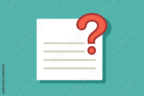 Blank paper with a question mark, representing curiosity and the search for answers in various contexts and scenarios