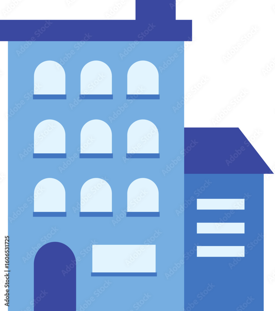 Fototapeta premium Flat house, city element